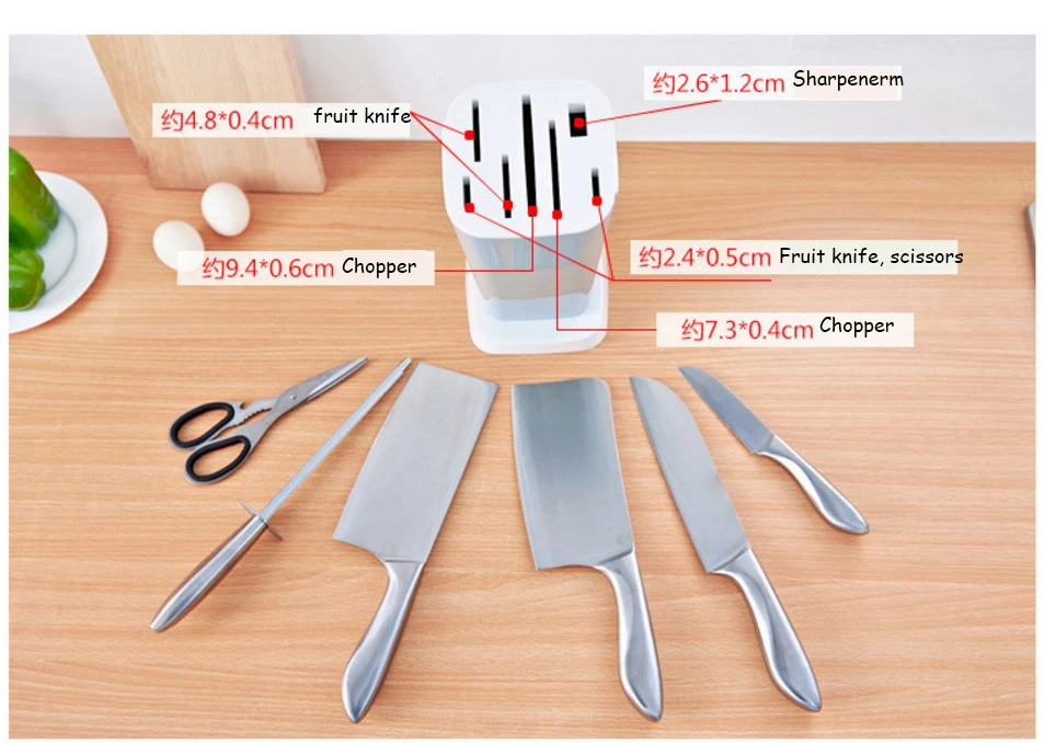 1 шт., кухонный держатель для ножей Кухня, многофункциональное пластиковое хранилище для ножей, стойка, блок, держатель, подставка, подставки для ножей