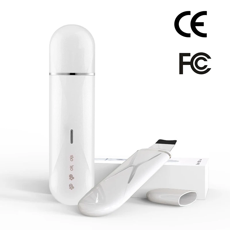 

Skin Scruber Scrubber Ultrasonic Supersonic Soundings Cleaning Remove Blackheads Face Spatula Electric Shovel Cleanser