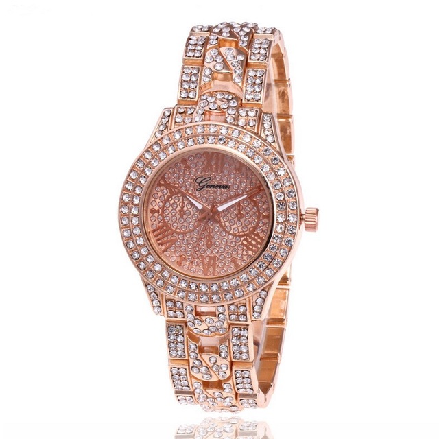 New Men's Quartz Watch Fashion Luxury Full Diamond Stainless Steel Steel Belt Diamond Multi-function Casual Watch