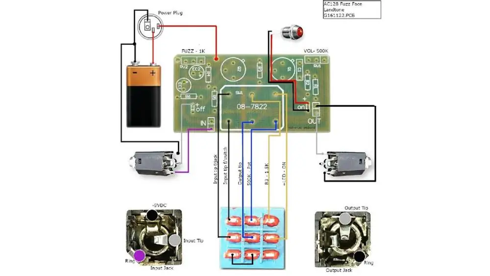 Новая педаль для лица Fuzz гитары эффектов с серебристым корпусом 1590B бесплатная