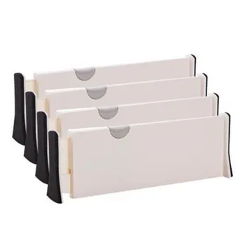 

Drawer Dividers Organizer Adjustable Separators 4 Inch High Expandable From 11-17 Inch for Bedroom,Bathroom,Closet,Clothi
