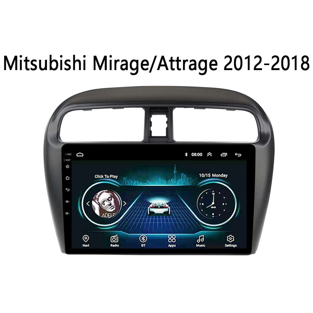 Для Mitsubishi mirage attrage 2012 2013- мультимедийный плеер Авто Радио Android 8,1 " IPhone Carplay hands free No 2 din