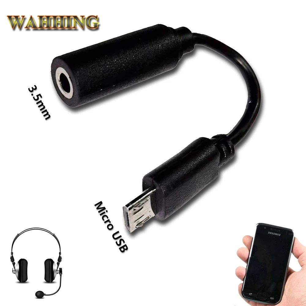 fout Christus Prestatie Micro Usb To 3.5mm Jack Headphone Earphone Cable Adapter Socket 3.5mm Audio  Cable Black 10cm Hy1318 - Pc Hardware Cables & Adapters - AliExpress