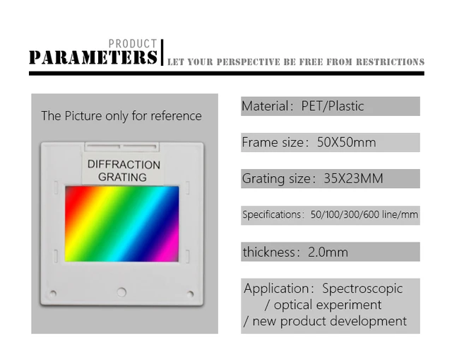 Set Griglie Diffrazione Zilimontt - 6 Retini Per Spettroscopia E Esperimenti Ottici - Foto 8