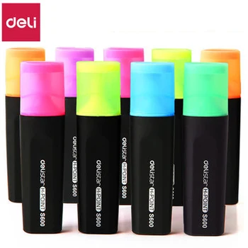 

1/3Pcs Deli Highlighter Pen Color Fluorescent Marker Pen For Planner Notebook Office & School