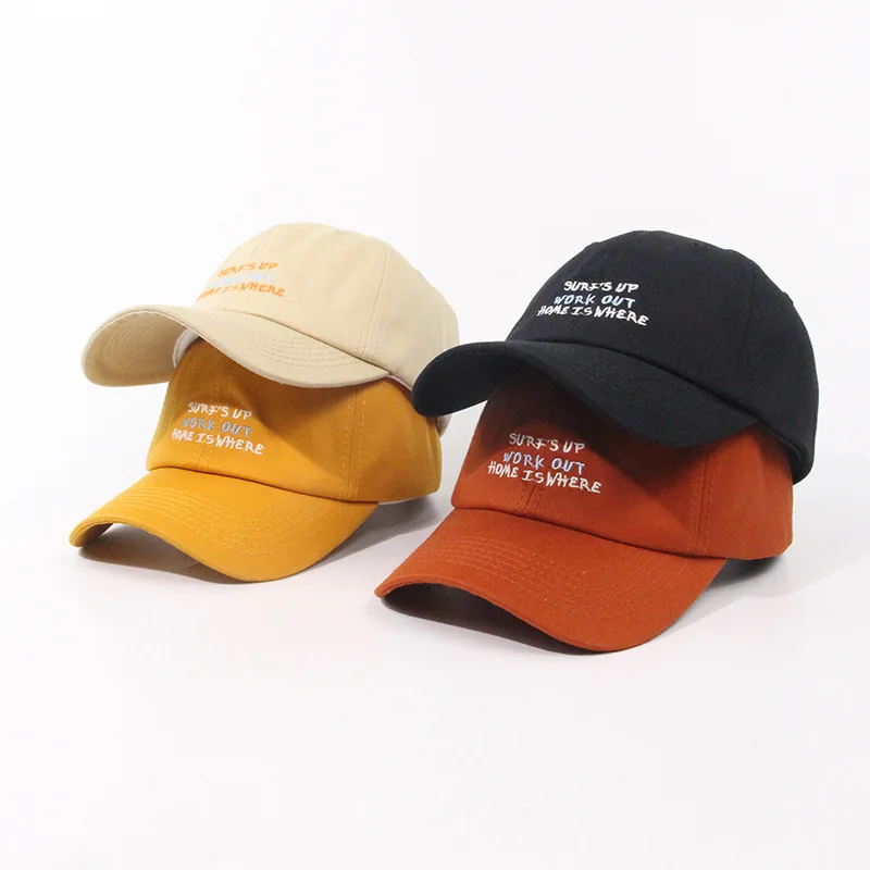 

Hat Women's Korean-style Spring Fashion Summer Youth Lettered Embroidered Baseball Cap Men's Soft Top Brim Hat College Style Sun