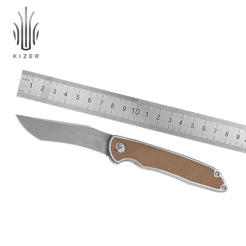 Тактический нож Kizer Matanzas KI4510A4 миккарта и титановая ручка для кемпинга