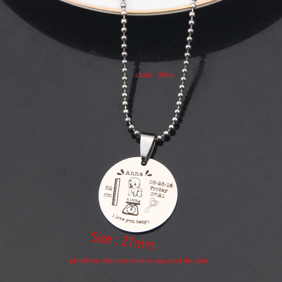 personalized baby necklace for mom