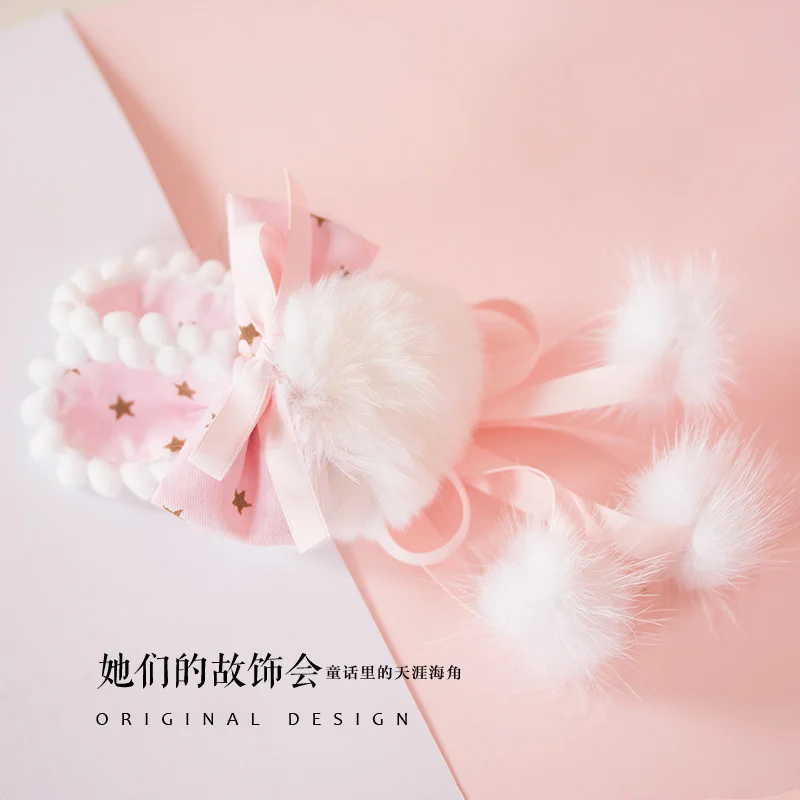 Ручная работа мягкая сестра венонат Kawaii розовая заколка для волос в виде кролика косплей аксессуары для волос японский сладкий Лолита Винтажная заколка для волос