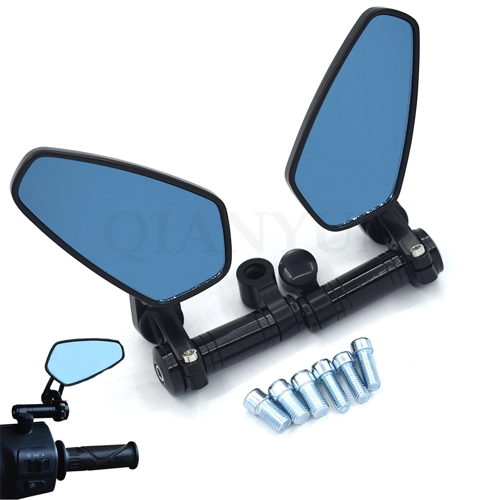

Universal CNC motorcycle rearview mirror blue anti-glare convex mirror For MV Agusta Brutale 910R 989R 920 990 1078RR 1090