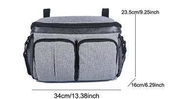 

SeckinDogan Baby Stroller Bag Multifunction Diaper Bags Large Capacity Baby Nursing Organizer Travel Hanging Carriage Mommy Bags
