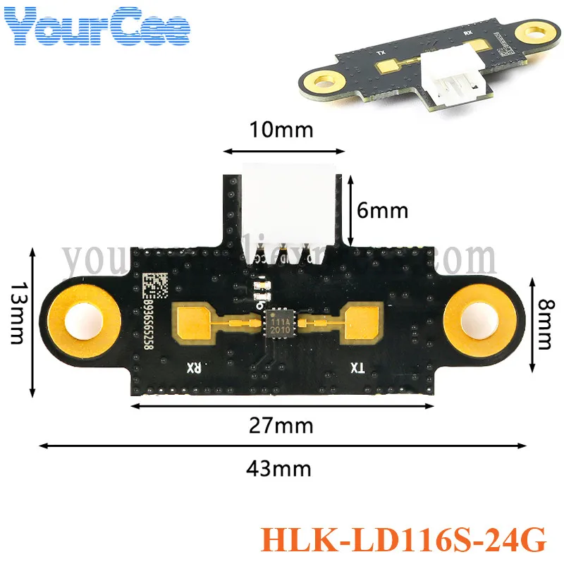 HLK-LD116S-24G 24 ГГц миллиметровый волновой радар модуль датчика LD116S 24G PIR контроля