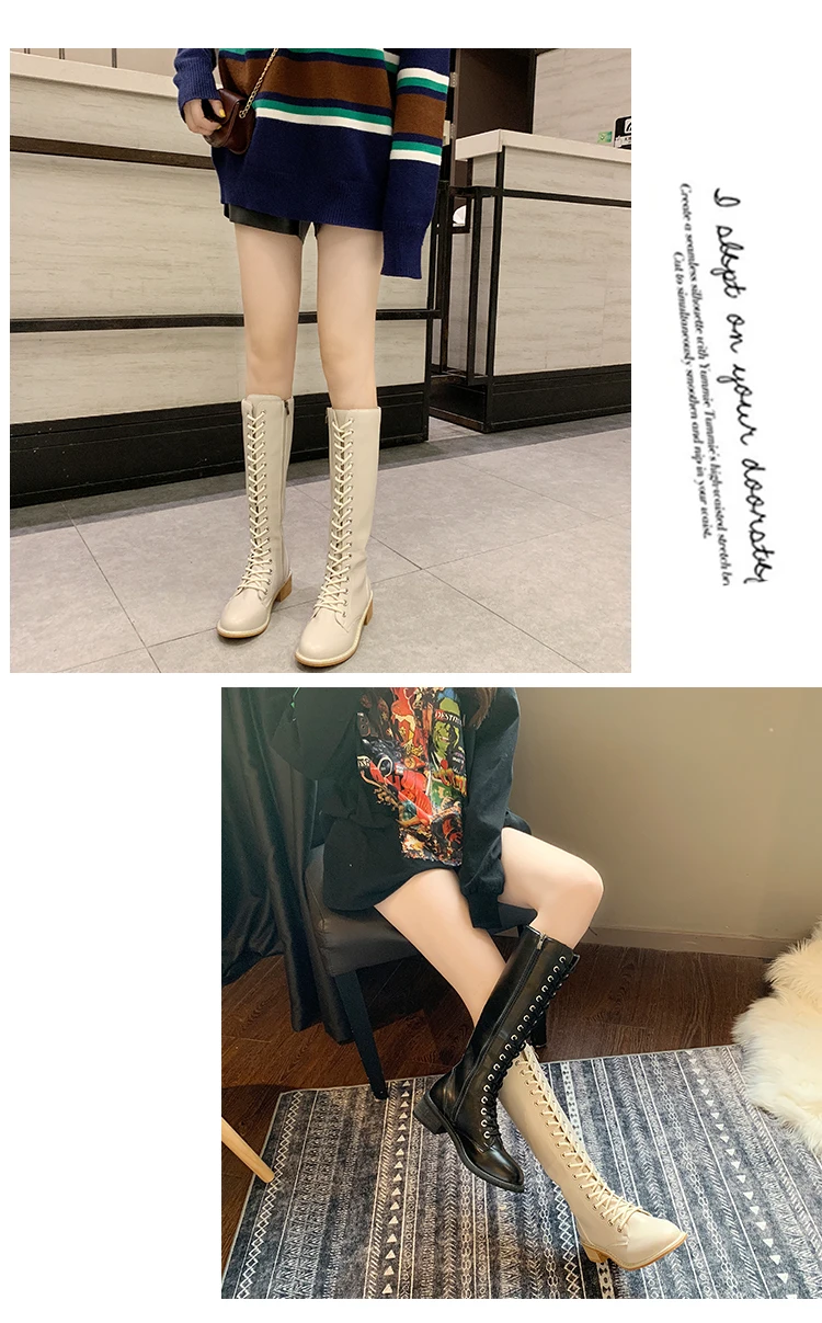 Bootee/ женские ботинки на шнуровке; женские пикантные сапоги до бедра на высоком каблуке; пикантная женская обувь на резиновой подошве; женские резиновые сапоги с круглым носком