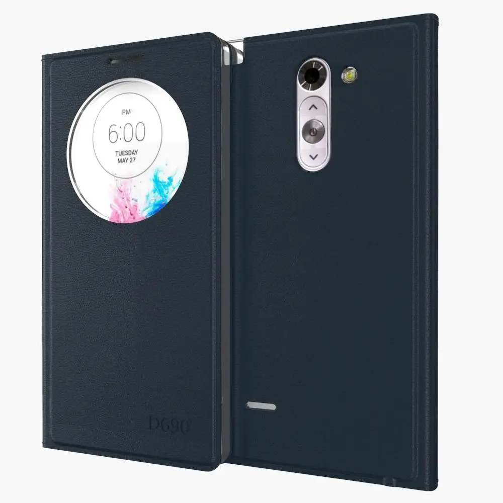 Модный чехол с окошком для LG G3 Stylus D690 D690N Роскошный кожаный флип сумка мобильного