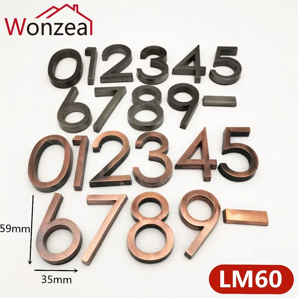 LM60门牌数字贴4款=双色图+深灰+红古