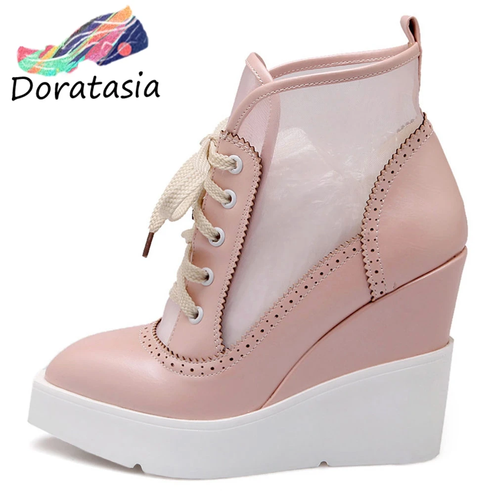 

2020 New Hot Sale Women Shoes Big Size 34-42 ladies wedges high heels platform Sweet Party Boots Shoes Woman