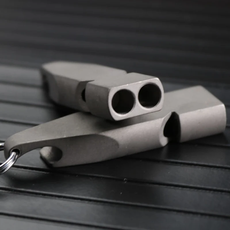 

Titanium Alloy Whistle Emergency Survival Whistle Outdoor EDC Tools Titanium Bottle Opener