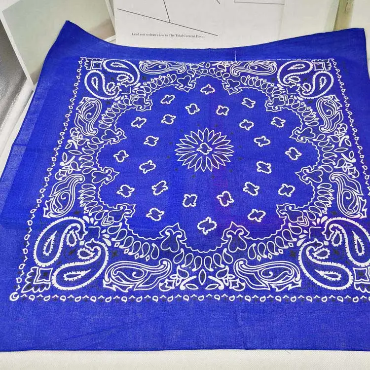 New Fashion Hip Hop 100% Cotton Bandana Square Scarf 55cm*55cm Black Red Paisley Headband Printed For Women/Men/Boys/Girls - Image 43
