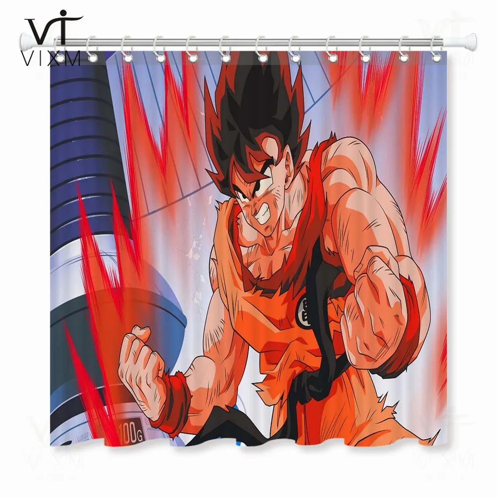 Vixm Dragon Ball Z занавеска для душа аниме Гоку ванная комната занавеска для душа водонепроницаемый полиэстер Fabirc для ванной Шторы Декор