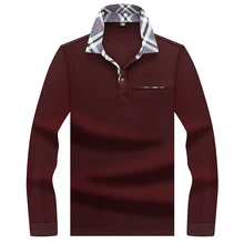 Новое поступление высокое качество 3D вышитая рубашка поло Для мужчин с длинным рукавом брендовая рубашка-поло Бизнес Повседневное Для Мужчин's футболки 8875