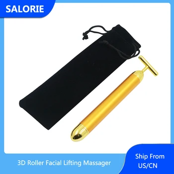 

10Pcs Electric Energy Beauty Bar Face Roller Massager Face Lifting Tightening Tool Facial Slim Vibration Stick Skin Care Tools