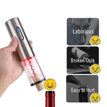 Беспроводной Электрический штопор для бутылок вина быстро работает USB Перезаряжаемый автоматический легко удаляемый штопор барные инструменты