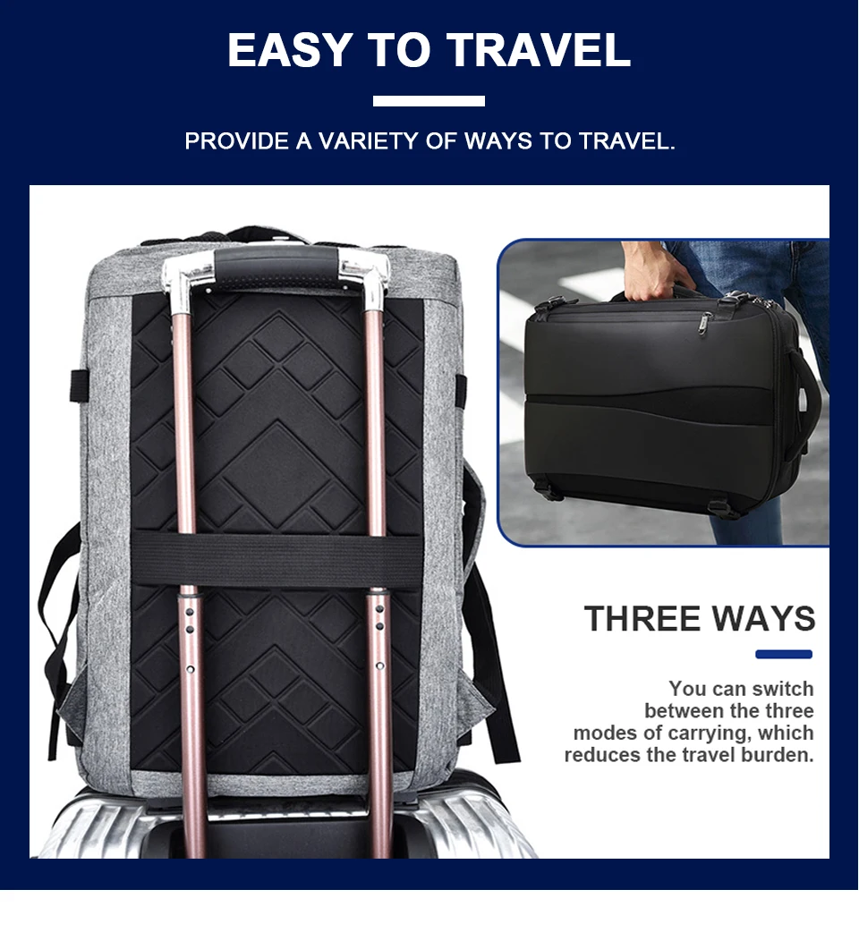 Men Backpack Anti Theft Travel Bagpack Laptop 15.6 Inch Notebook Waterproof Bags USB Charging Male Business Fashion Unisex Bag (7)