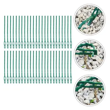 

5 Bags 150PCS Vine Climbing Plant Fastener Plastic Gardening Cable Tie Vines Climbing Plant Plastic Fixing Buckle (Green)
