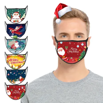 

Christmas Cloth Face Shield For Adults Face Mask Windproof Reusable Mouth Mask Washable Face Shield Breathable mondmaskers
