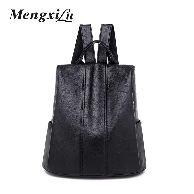 

New backpack lady High Quality School Bag Women Fashion Waterproof Solid Large Capacity Anti-theft Zipper Backpack shoulder bags