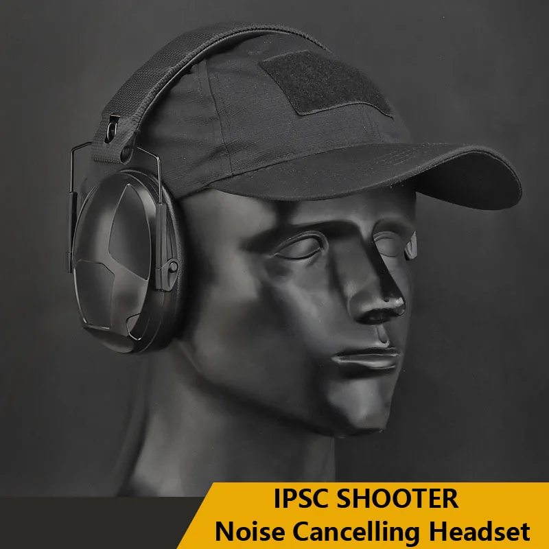 

IPSC SHOOTER Tactical Electronic Earmuff, Anti-noise Shockproof Headset for Hearing Protection, Shooting, Training, Foldable
