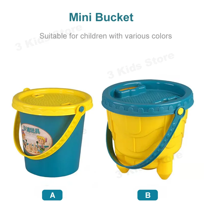Children Beach Toys Baby Beach Game Toy Kit Sand Box Sand Table Sand Bucket Set Summer Toys for Beach Play Sand Water Play Cart 5