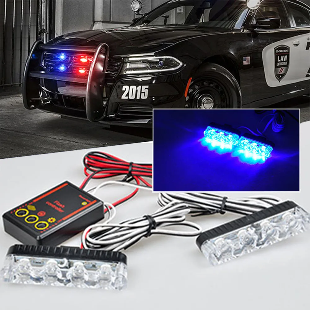 2x4 светодиодный проводной пульт дистанционного управления с 12V автомобилей Strobe