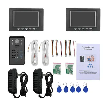 

Wired Video Door Phone Intercom Doorbell With IR Camera 7 inch RFID Password Night Vision 1000 TV Line Access Control System