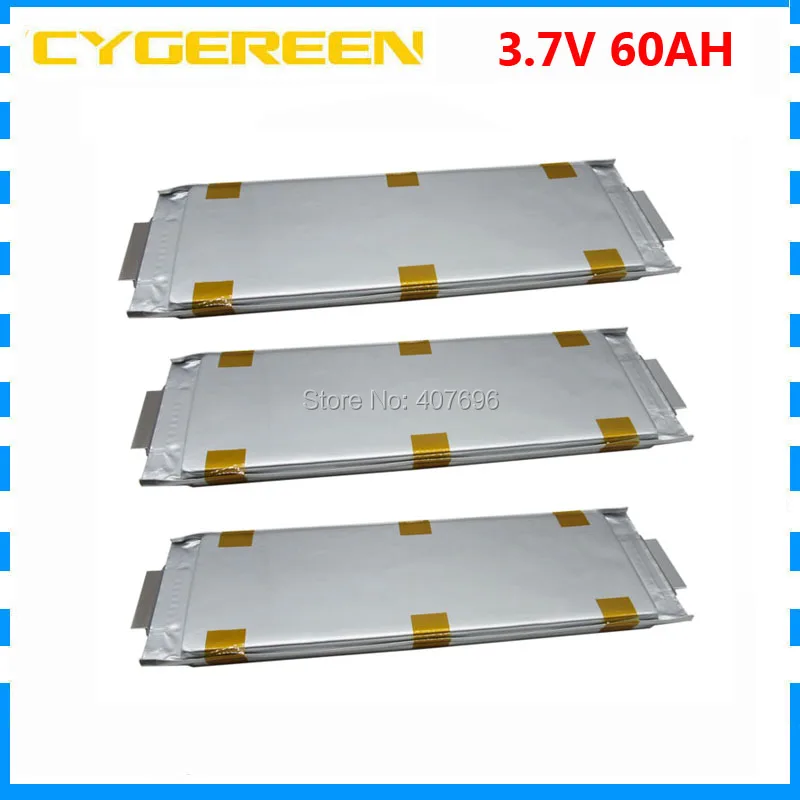 

no tax 3.7V 60AH Lithium ion Battery bateria for car start Tourist golf cart Energy storage motorcycle