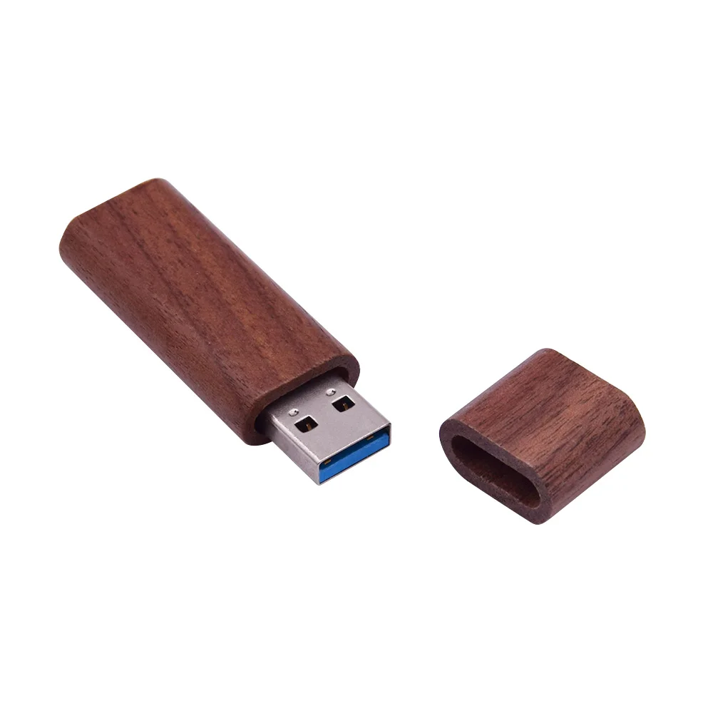 Пользовательский логотип клена, индивидуальный логотип, Usb флеш-накопитель, Usb 3,0, 8 ГБ, 16 ГБ, 32 ГБ, флеш-накопитель, флешка, 64 ГБ, флеш-накопитель, подарок на свадьбу - Цвет: Walnut wood