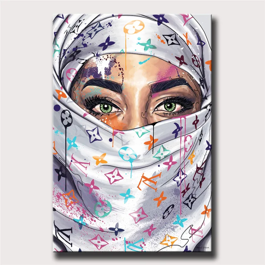 

Louis Vuittons Drip Girl Oil Painting Modern Wall Art Pictures Canvas Print For Living Room HD Home Decoration Posters And Print