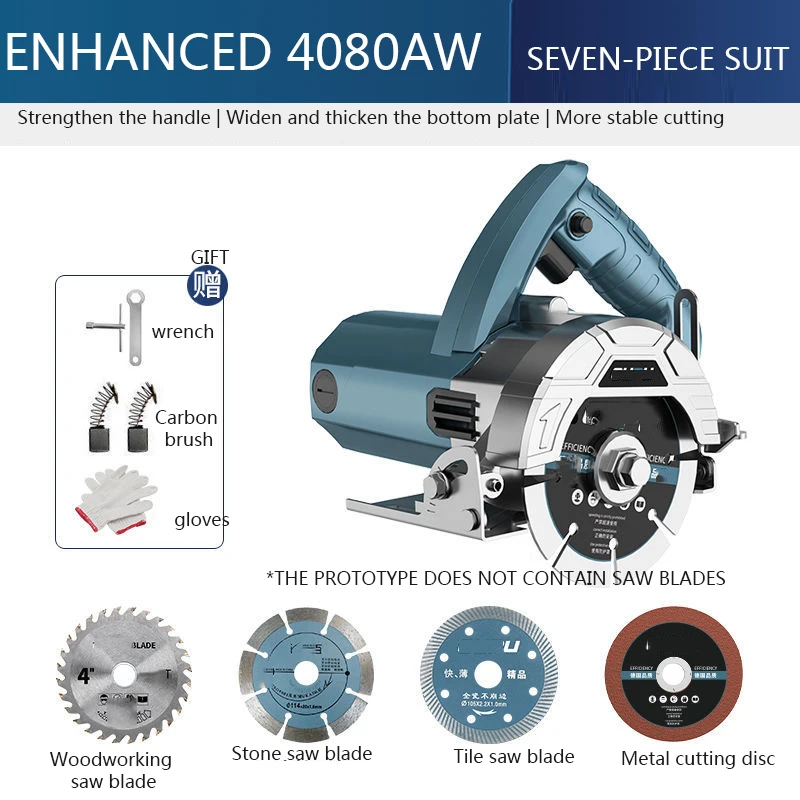 220V 2200W Woodworking Electric Saw Machine Multifunctional Portable Ceramic Tile Stone Metal Grooving Cutting Machine