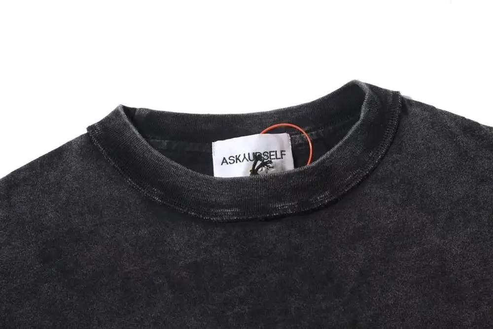 ASKYURSELF TWOINONE L/S длинная футболка, футболка для мужчин и женщин, 1:1, высокое качество, Ретро стиль, стирается, старый, длинный рукав, ASKYURSELF, футболки