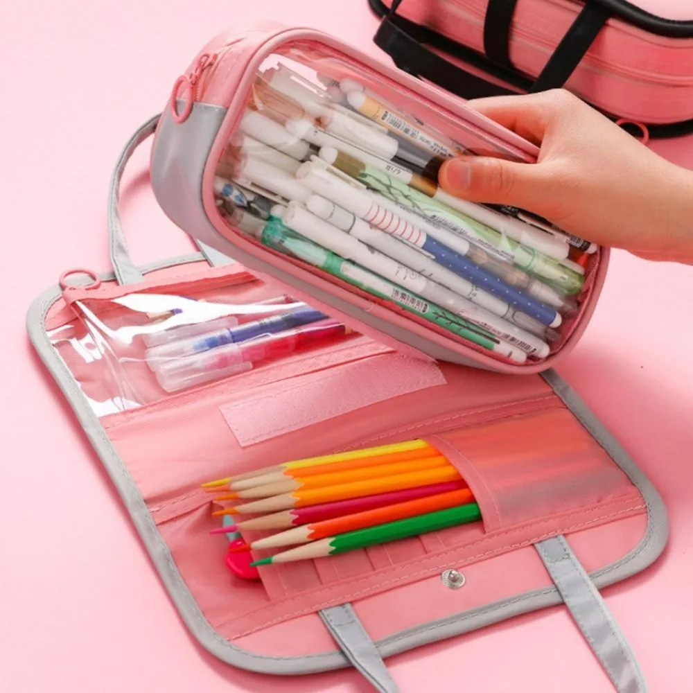 VIVIDCRAFT INS, многофункциональная сумка для карандашей, водонепроницаемый, Оксфорд, чехол для карандашей, съемная сумка для ручек, для школы, косметичка, чехол, сумка для стирки