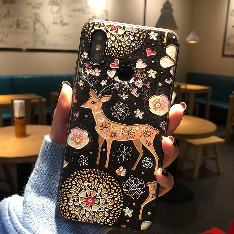 Мягкий чехол из ТПУ с 3D тиснением в виде животных для XiaoMi Mi 9 8 Mi8 SE Mix 3 2S 6X mi 9SE se
