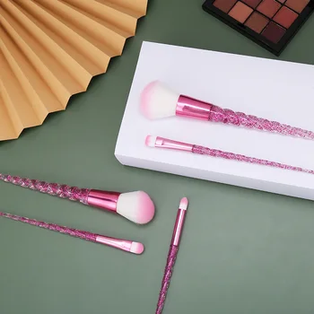 

Pink Unicorn Makeup Brushes 5Pcs/Set Professional Cosmetic Crystal Handle Eye Shadow Brush Foundation Blush Brush Beauty Tools