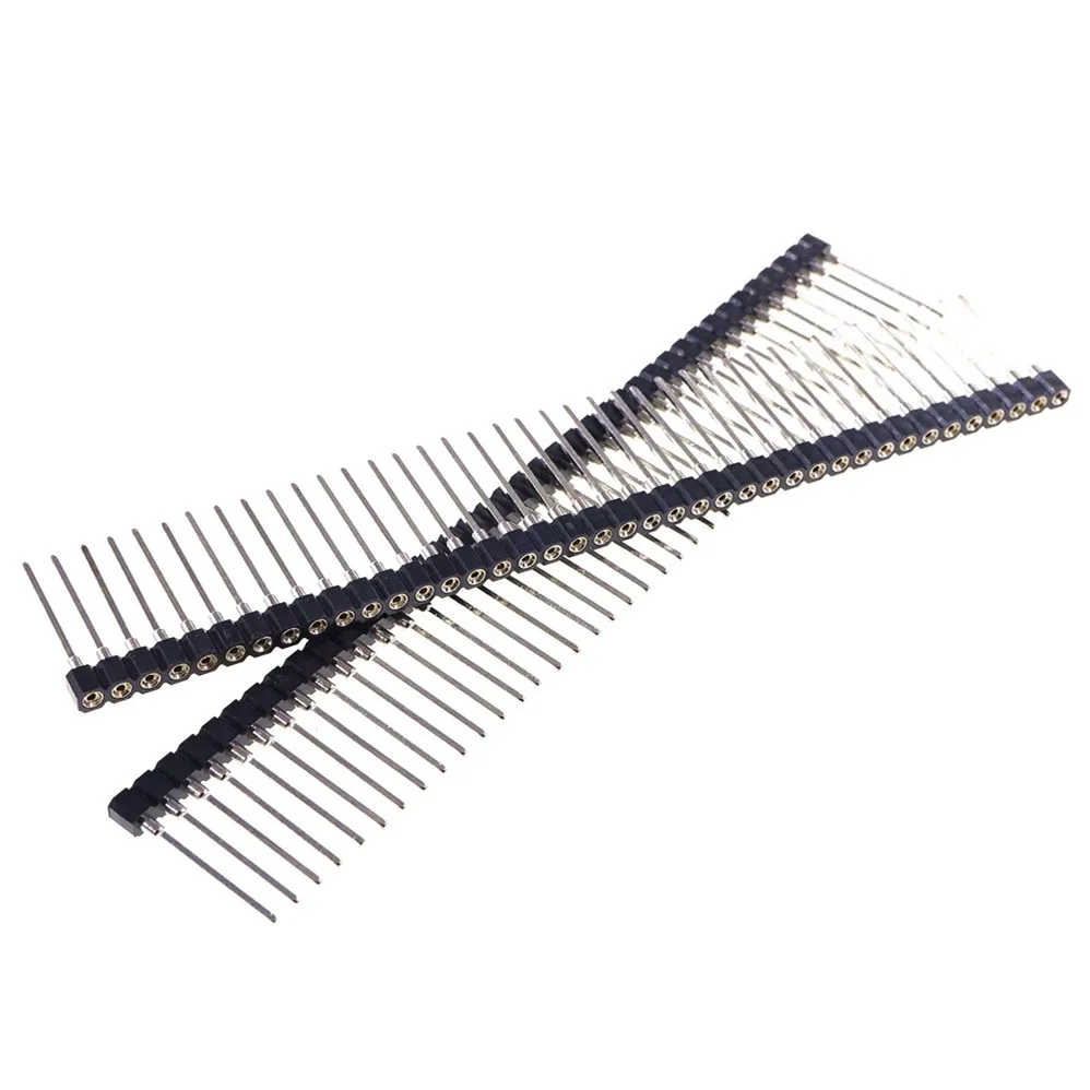 5Pcs Bakje 2.54 Pitch Contact Clip Vrouwelijke Header Gefreesd Strip Ic Socket 1X40 Positie Wire Wrap Sip vierkante Terminal 17.8Mm