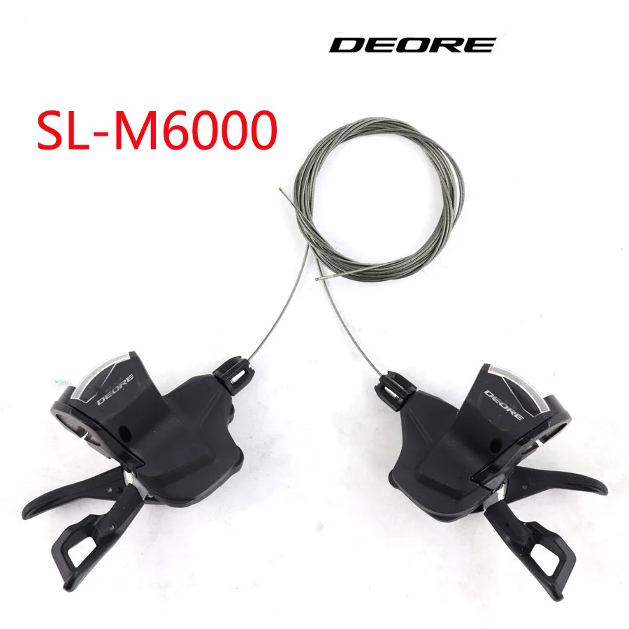 SHIMANO Deore SL M6000 SL-M6000 2/3x10 Скорость рычаг переключения передач правый и левый пневматическая подвеска MTB рычаги с внутренним кабель горный велосипед Запчасти