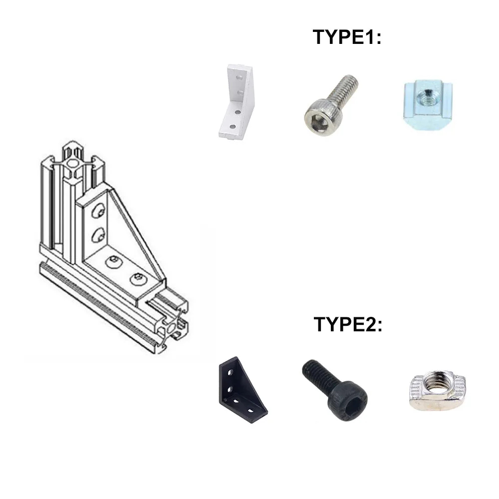 Alumínio Perfil Conector Set, Suporte de Canto,