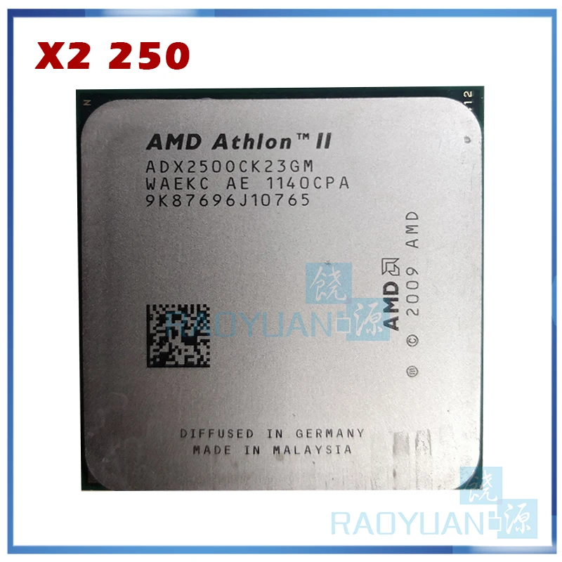 Двухъядерный процессор AMD Athlon X2 250 3 ГГц adx250ok23gm adx250ok23gq Socket AM3 938pin|socket am3|x2 250athlon x2 |