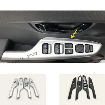 

Car Stick Door Inner Window Glass Armrest Lift Switch Button Trim Frame 4pcs For Hyundai Kona Encino Kauai 2017 2018 2019 2020