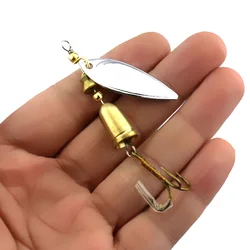 7.2CM-10G Metal Spinner Spoon Hard Bait Fish Treble Hook Fishing Lures Tackle Vibration Hard Bait