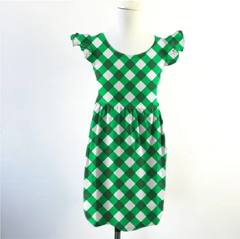 

new arrivals spring summer baby girls short sleeve cotton rainbow ruffle boutique knee length clothes flower kids wear lace