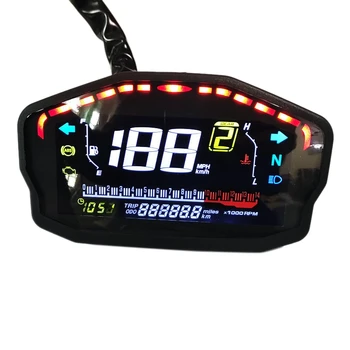 

Universal Motorcycle LED LCD Speeeter Digital Back Light Oeter 2/4 Cylinders For Kawasaki Honda Yamaha Speed Meter